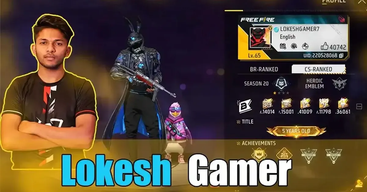 Lokesh Gamer Net Worth Free Fire UID, Monthly Income, Subscribers